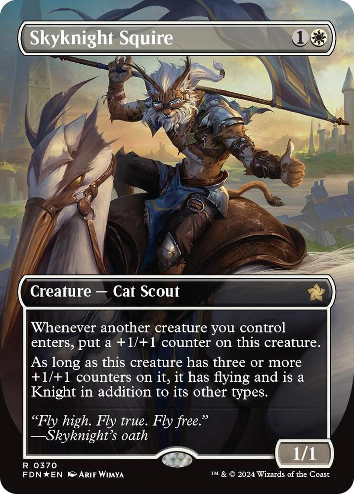 Skyknight Squire (Borderless) (Mana Foil) (370) [Foundations]