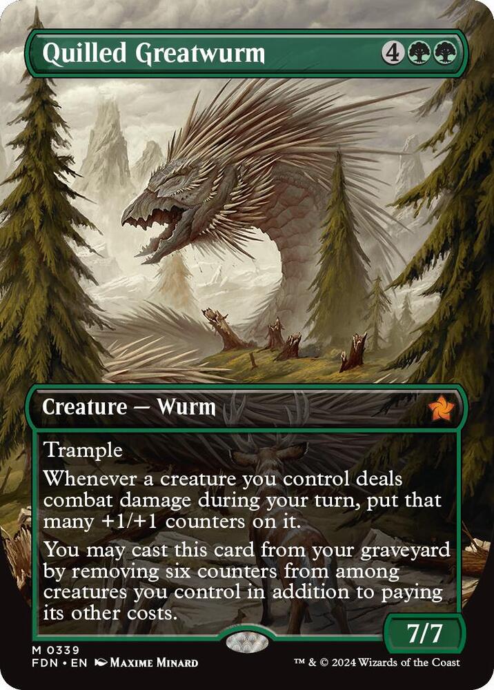 Quilled Greatwurm (Borderless) (339) [Foundations]