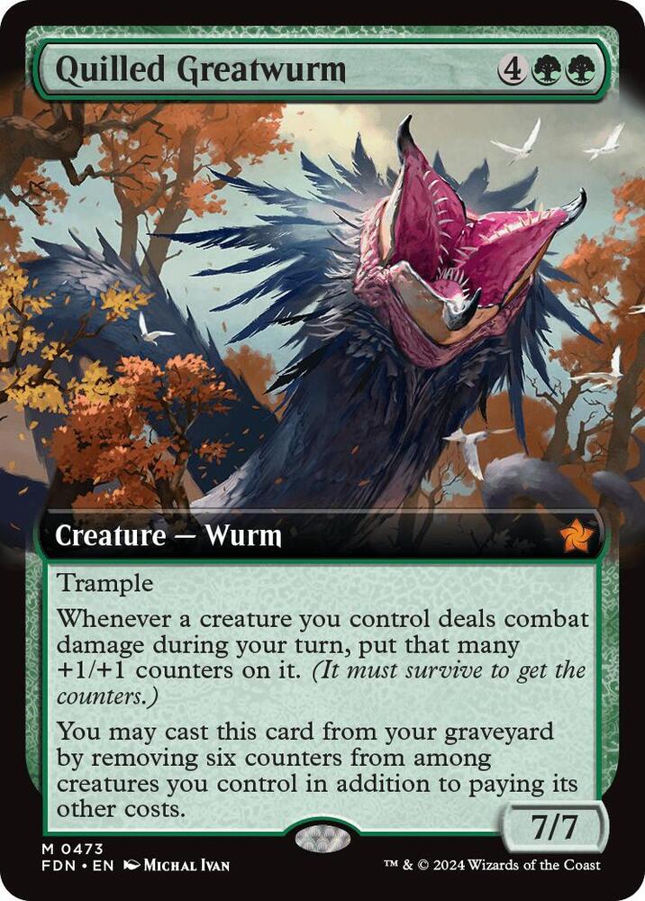 Quilled Greatwurm (Extended Art) (473) [Foundations]