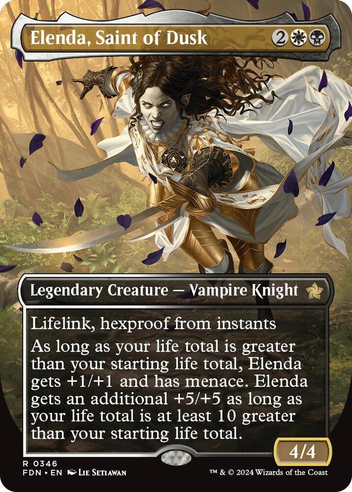 Elenda, Saint of Dusk (Borderless) (346) [Foundations]