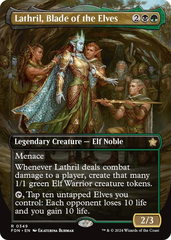 Lathril, Blade of the Elves (Borderless) (349) [Foundations]