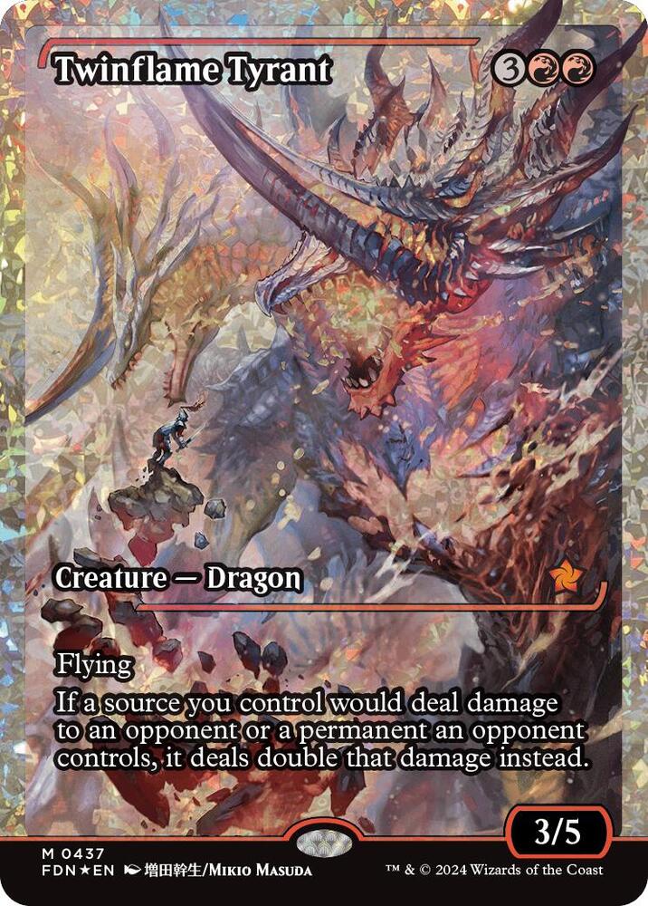Twinflame Tyrant (Showcase) (Fracture Foil) (437) [Foundations]
