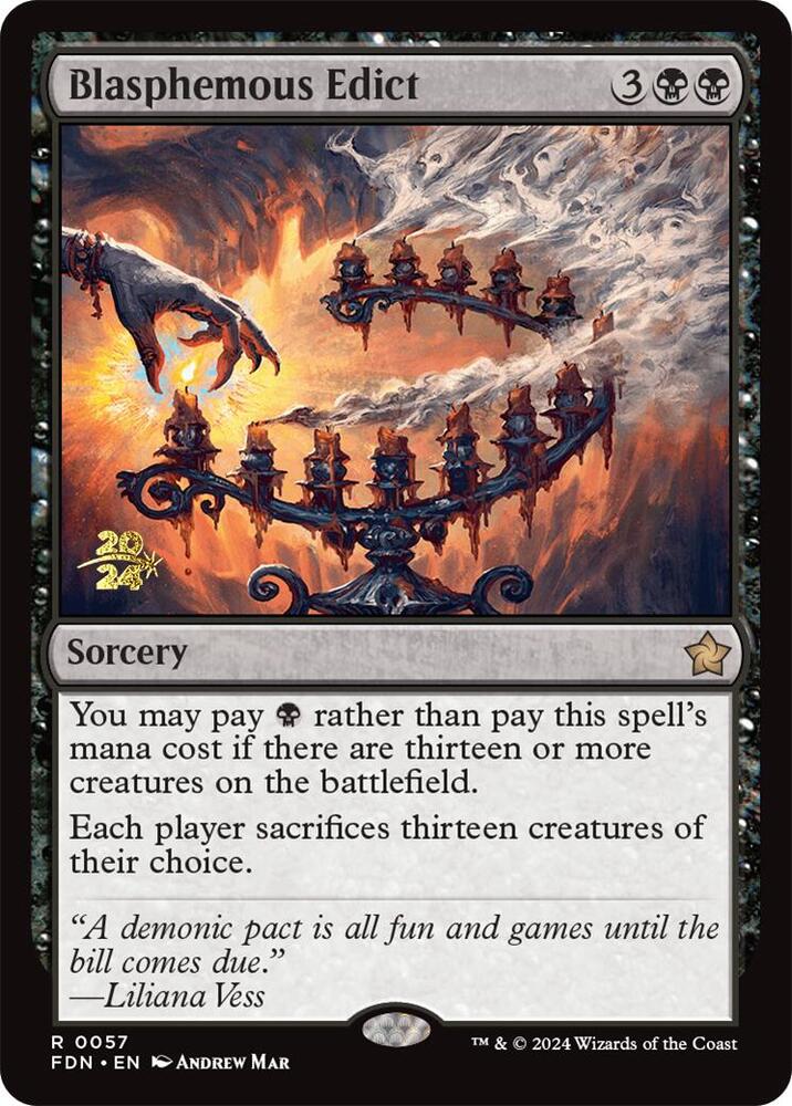 Blasphemous Edict (57) [Prerelease Cards]
