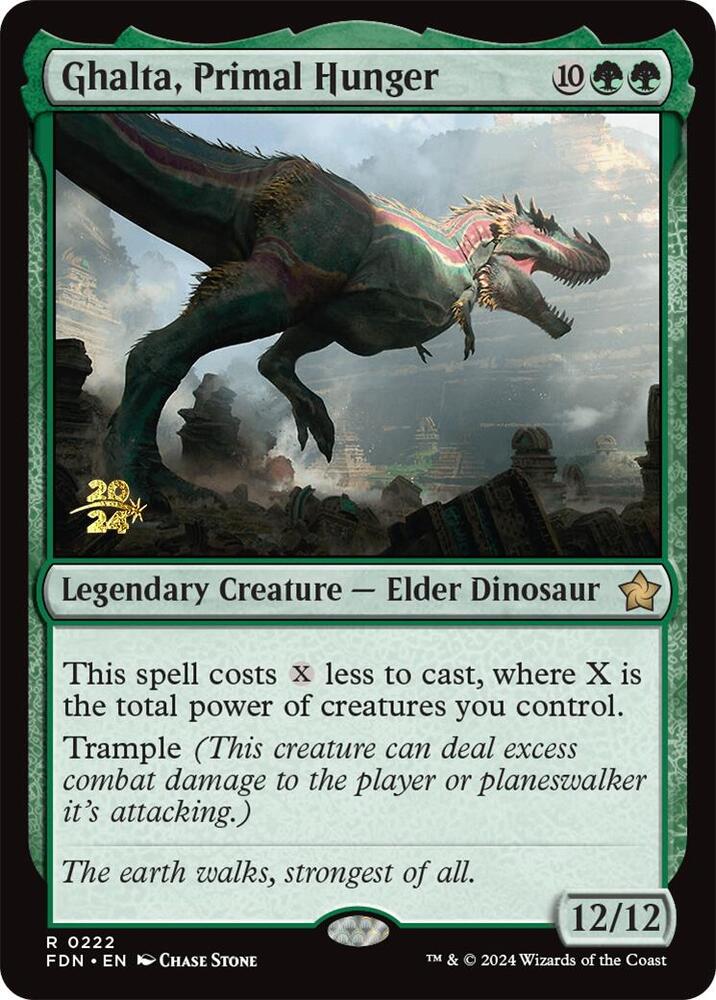 Ghalta, Primal Hunger (FDN) (222) [Prerelease Cards]