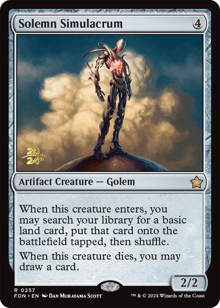 Solemn Simulacrum (FDN) (257) [Prerelease Cards]