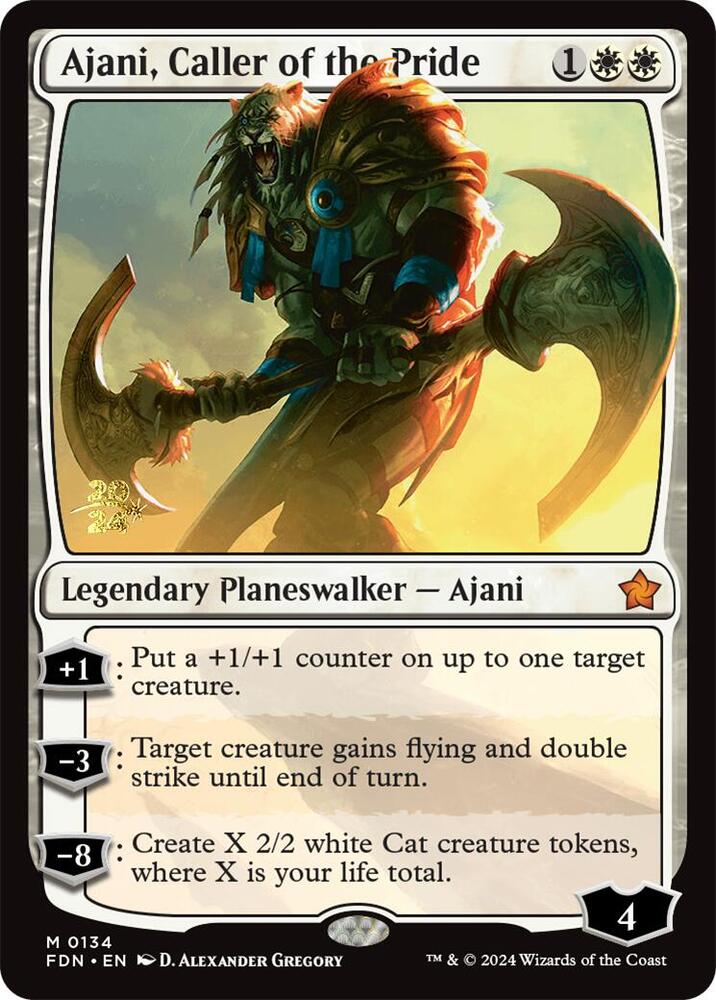 Ajani, Caller of the Pride (134) [Prerelease Cards]