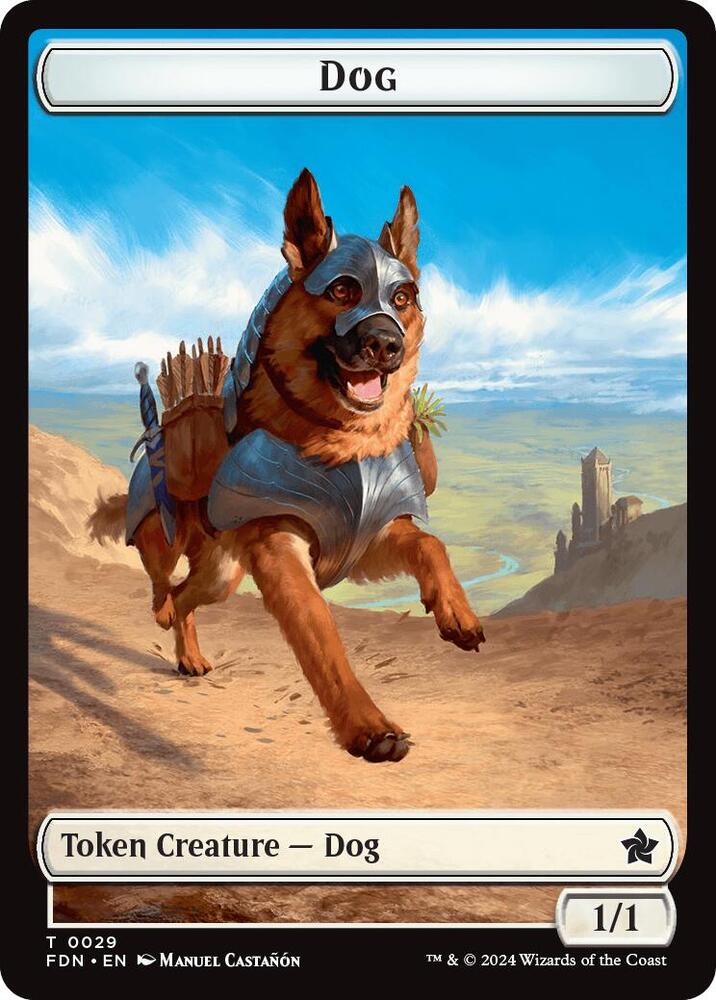 Dog // Beast (0033) Double-Sided Token (29 // 33) [Foundations]