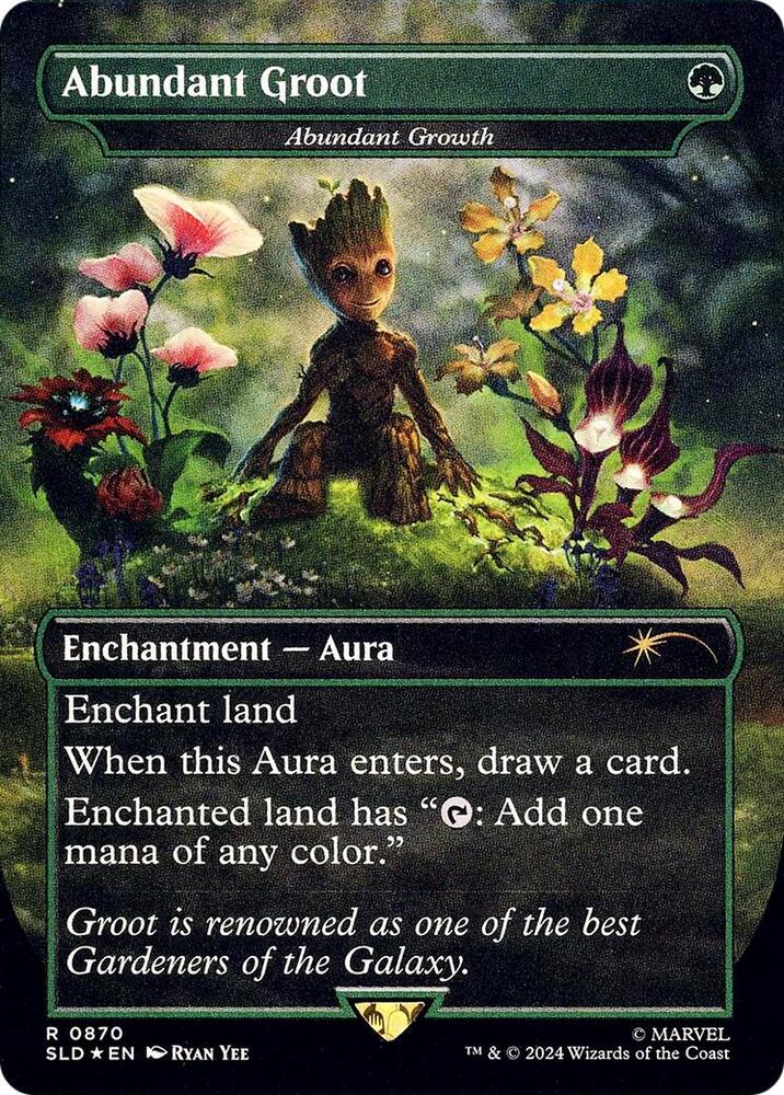 Abundant Groot - Abundant Growth (Rainbow Foil) (870) [Secret Lair Drop]