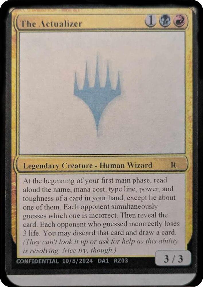 The Actualizer [Un-Known Event Playtest Cards]