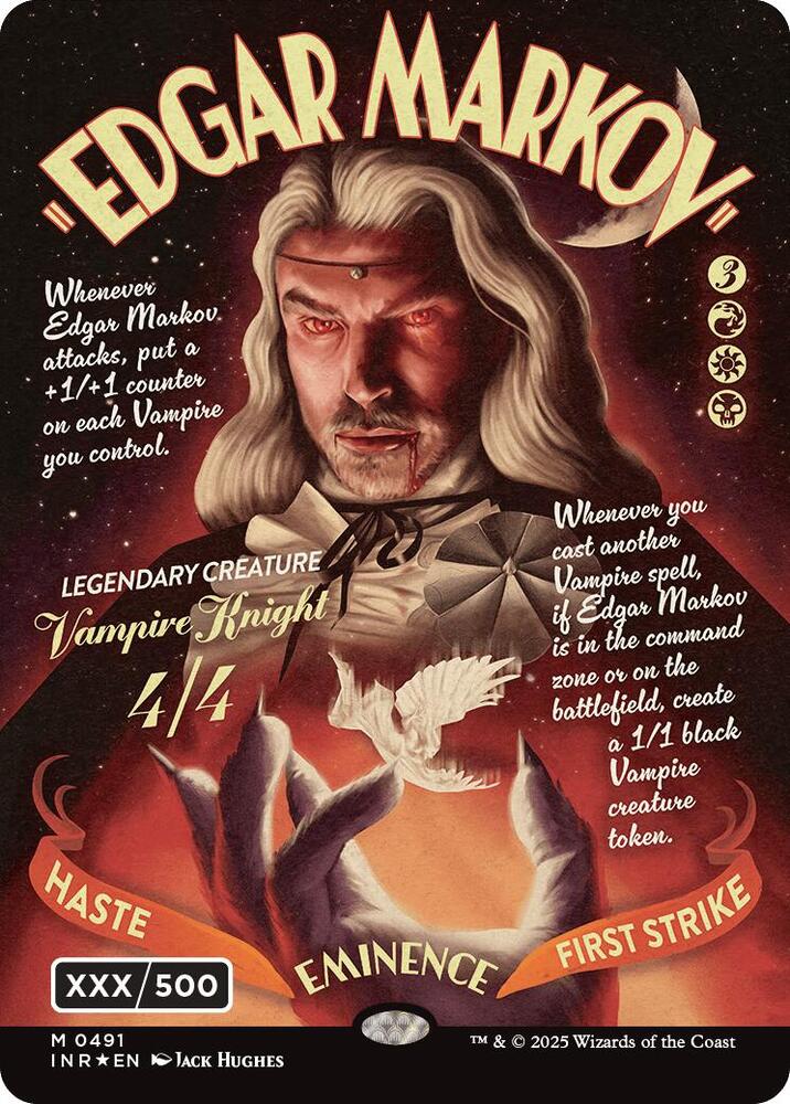 Edgar Markov (Showcase) (Serial Numbered) (Double Rainbow Foil) (491) [Innistrad Remastered]