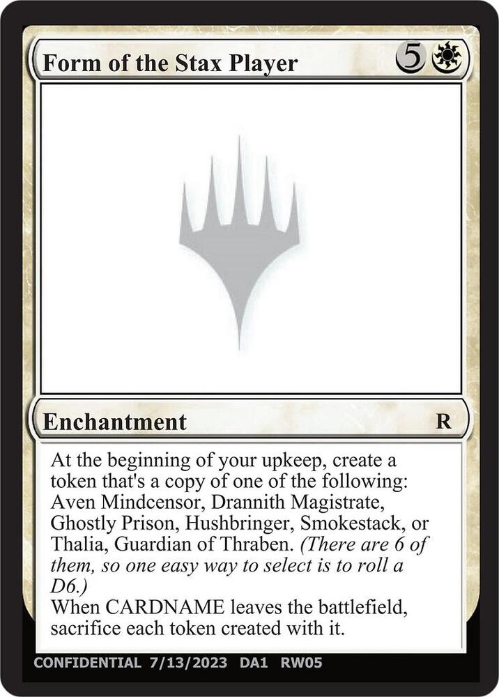 Form of the Stax Player [Un-Known Event Playtest Cards]