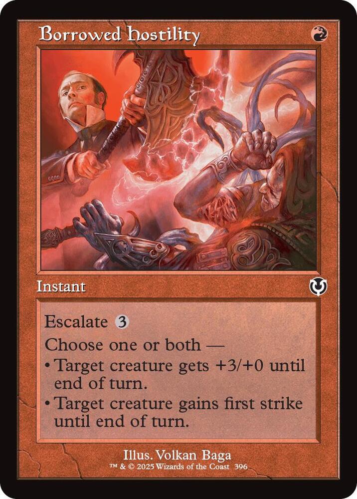 Borrowed Hostility (Retro Frame) (396) [Innistrad Remastered]