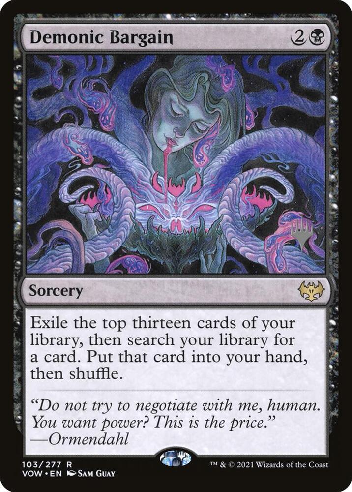 Demonic Bargain (103) [Duskmourn: House of Horror Promos]