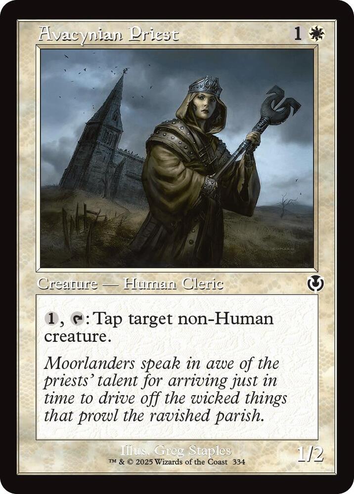 Avacynian Priest (Retro Frame) (334) [Innistrad Remastered]