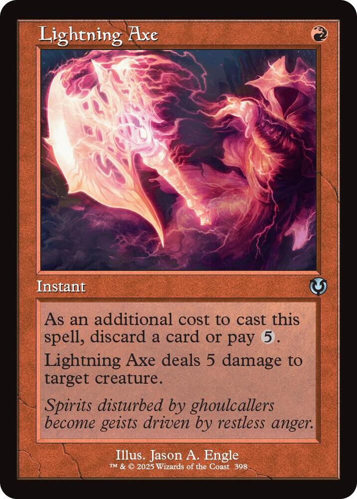 Lightning Axe (Retro Frame) (398) [Innistrad Remastered]