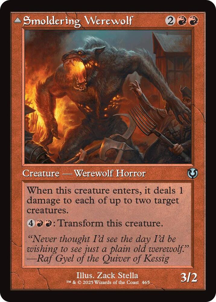 Smoldering Werewolf (Retro Frame) (465) [Innistrad Remastered]