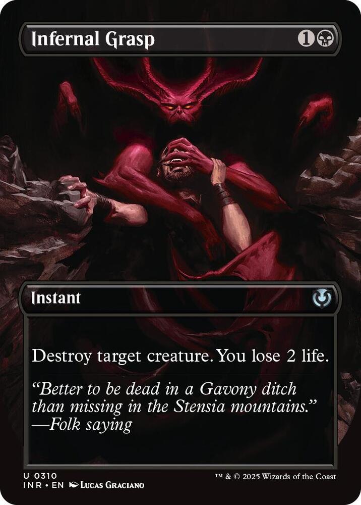 Infernal Grasp (Borderless) (310) [Innistrad Remastered]