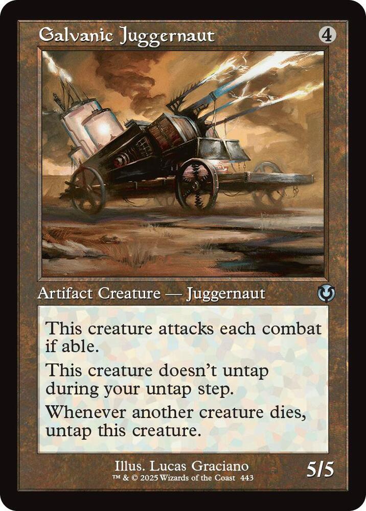Galvanic Juggernaut (Retro Frame) (443) [Innistrad Remastered]