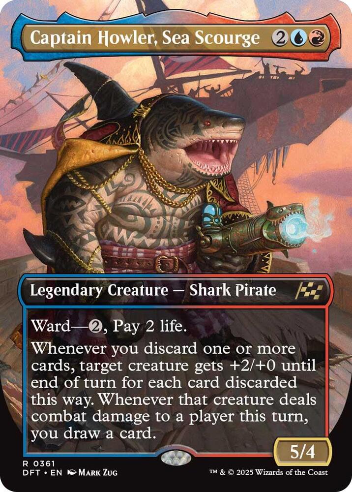Captain Howler, Sea Scourge (Borderless) (361) [Aetherdrift]