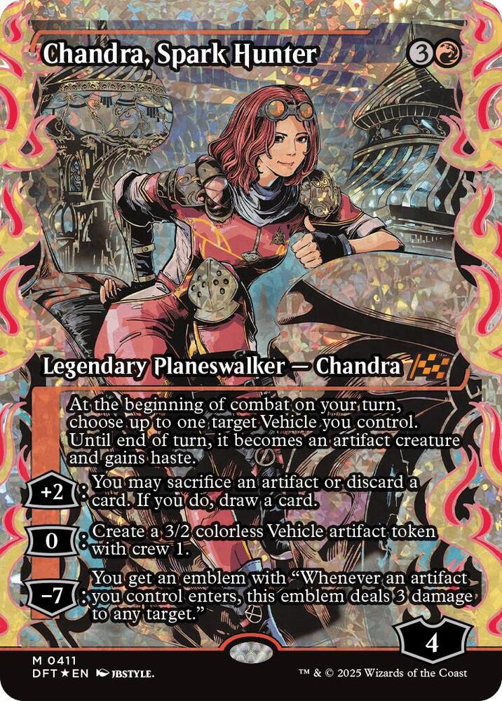 Chandra, Spark Hunter (Showcase) (Fracture Foil) (411) [Aetherdrift]