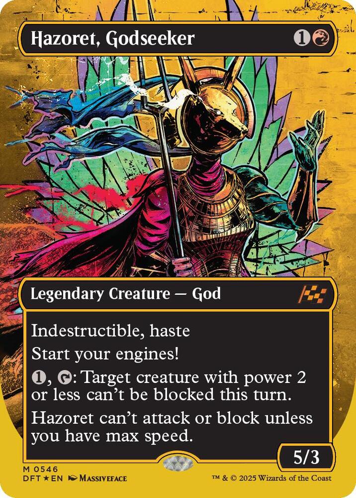 Hazoret, Godseeker (Borderless) (First-Place Foil) (546) [Aetherdrift]