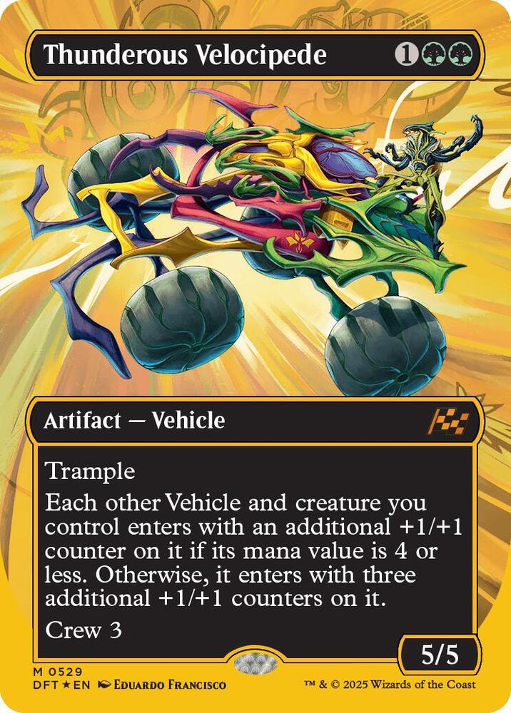 Thunderous Velocipede (Borderless) (First-Place Foil) (529) [Aetherdrift]