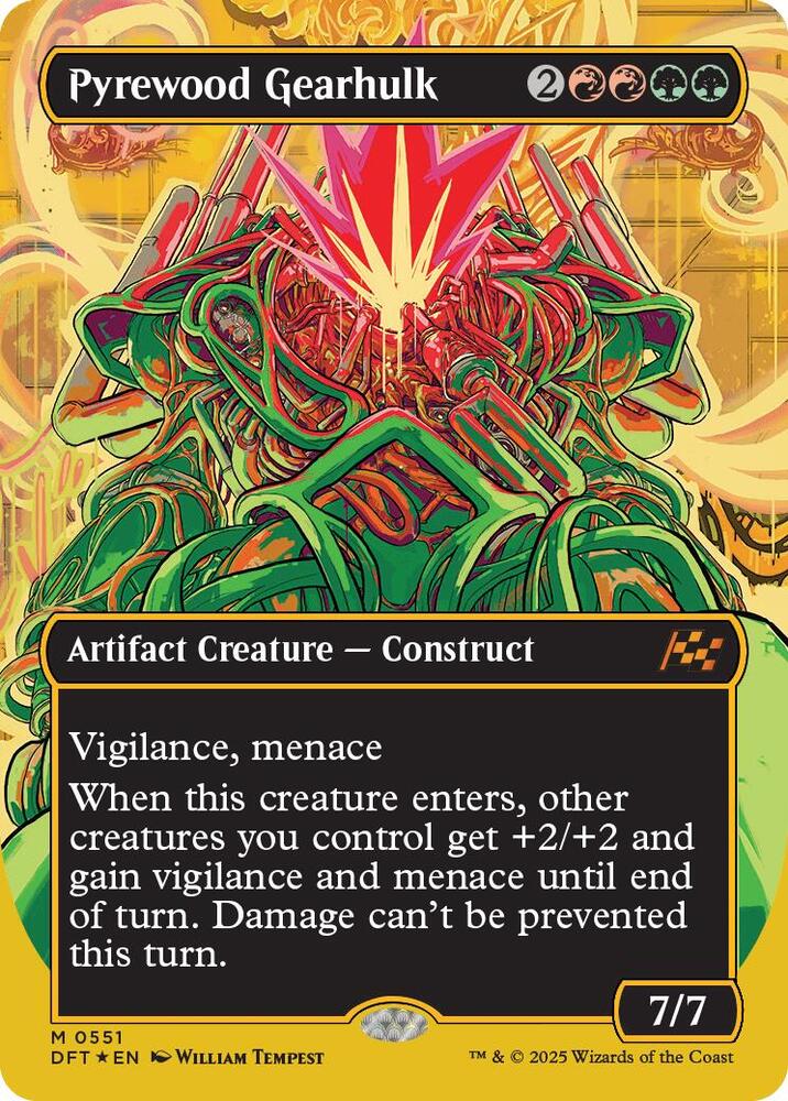Pyrewood Gearhulk (Borderless) (First-Place Foil) (551) [Aetherdrift]