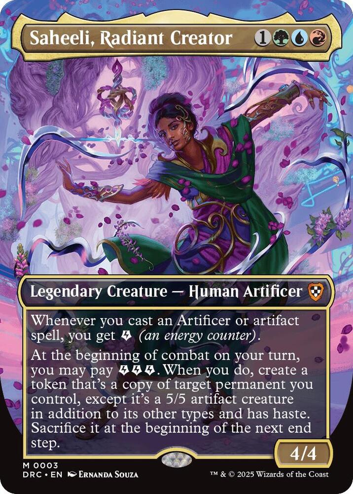 Saheeli, Radiant Creator (Borderless) (3) [Aetherdrift Commander]