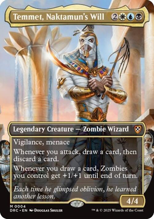 Temmet, Naktamun's Will (Borderless) (4) [Aetherdrift Commander]