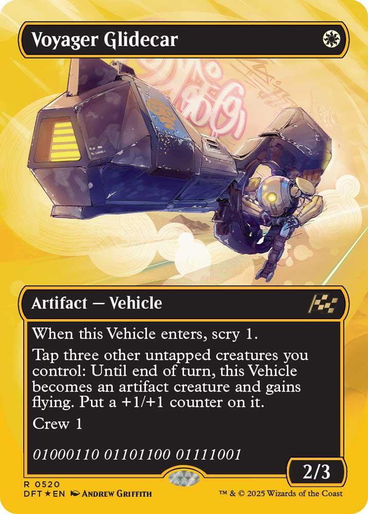 Voyager Glidecar (Borderless) (First-Place Foil) (520) [Aetherdrift]