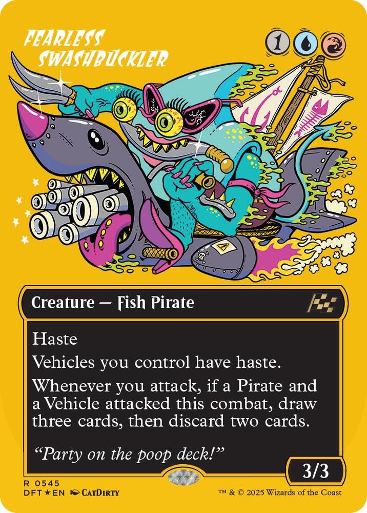 Fearless Swashbuckler (Borderless) (First-Place Foil) (545) [Aetherdrift]