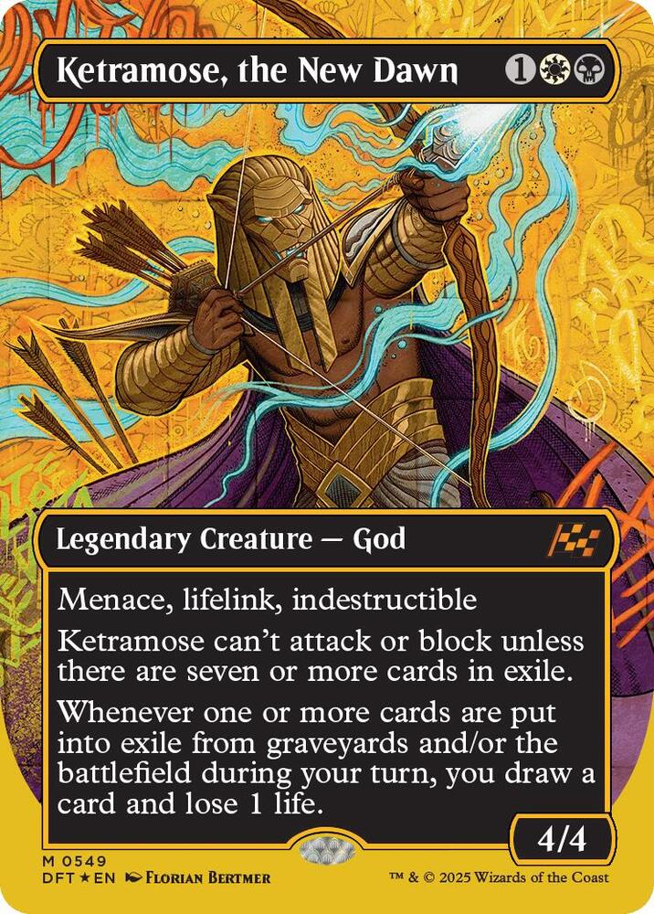 Ketramose, the New Dawn (Borderless) (First-Place Foil) (549) [Aetherdrift]