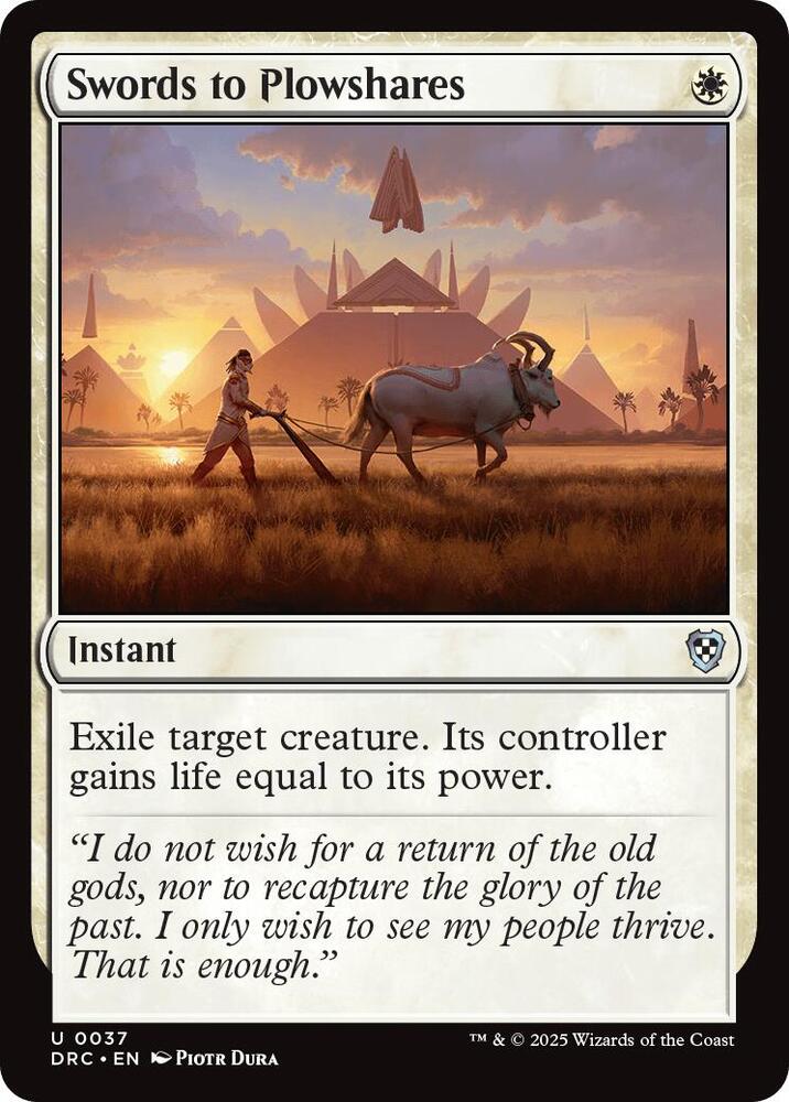 Swords to Plowshares (37) [Aetherdrift Commander]