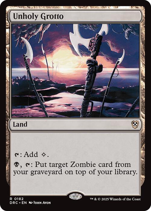 Unholy Grotto (182) [Aetherdrift Commander]