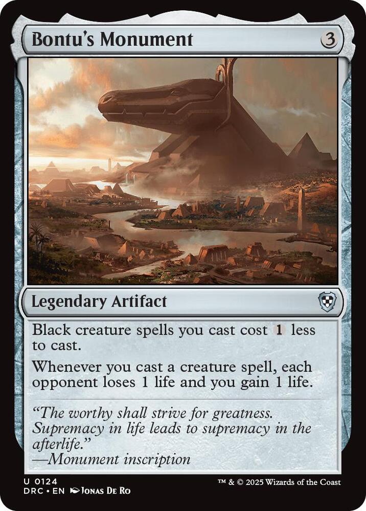 Bontu's Monument (124) [Aetherdrift Commander]