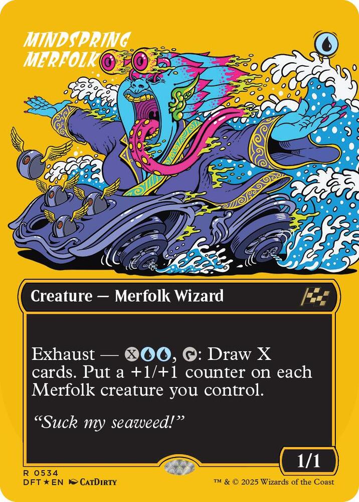 Mindspring Merfolk (Borderless) (First-Place Foil) (534) [Aetherdrift]