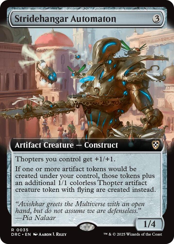 Stridehangar Automaton (Extended Art) (35) [Aetherdrift Commander]