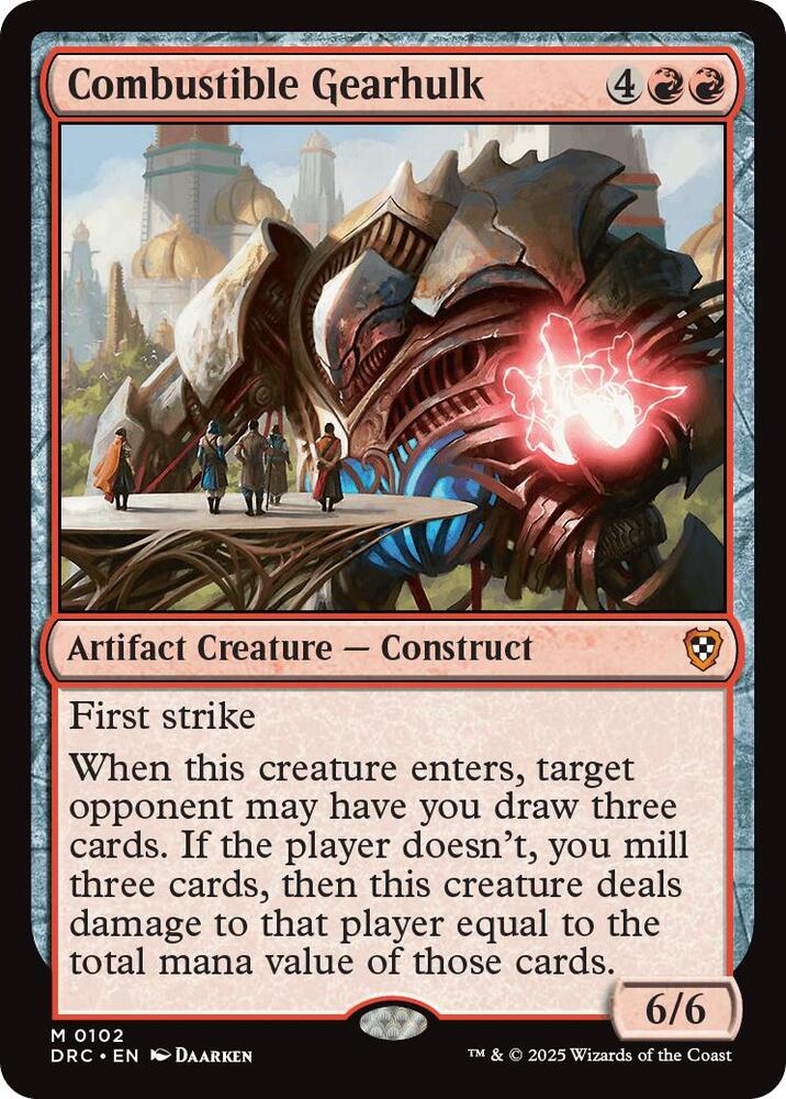 Combustible Gearhulk (102) [Aetherdrift Commander]