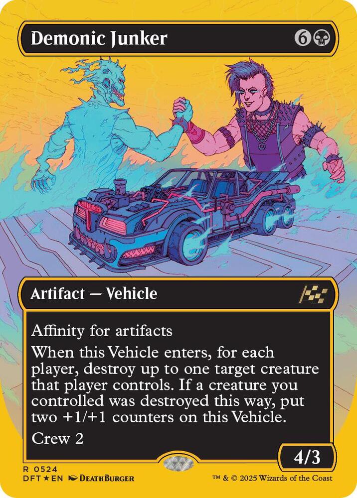 Demonic Junker (Borderless) (First-Place Foil) (524) [Aetherdrift]