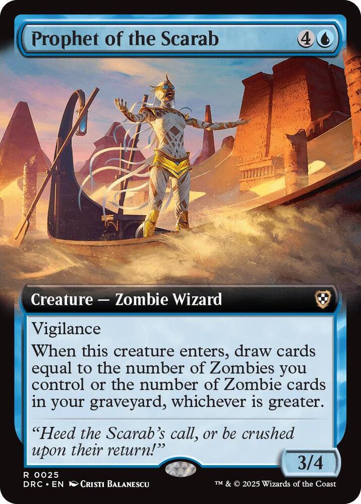 Prophet of the Scarab (Extended Art) (25) [Aetherdrift Commander]