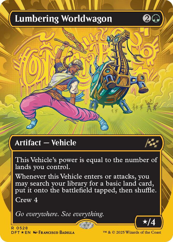 Lumbering Worldwagon (Borderless) (First-Place Foil) (528) [Aetherdrift]