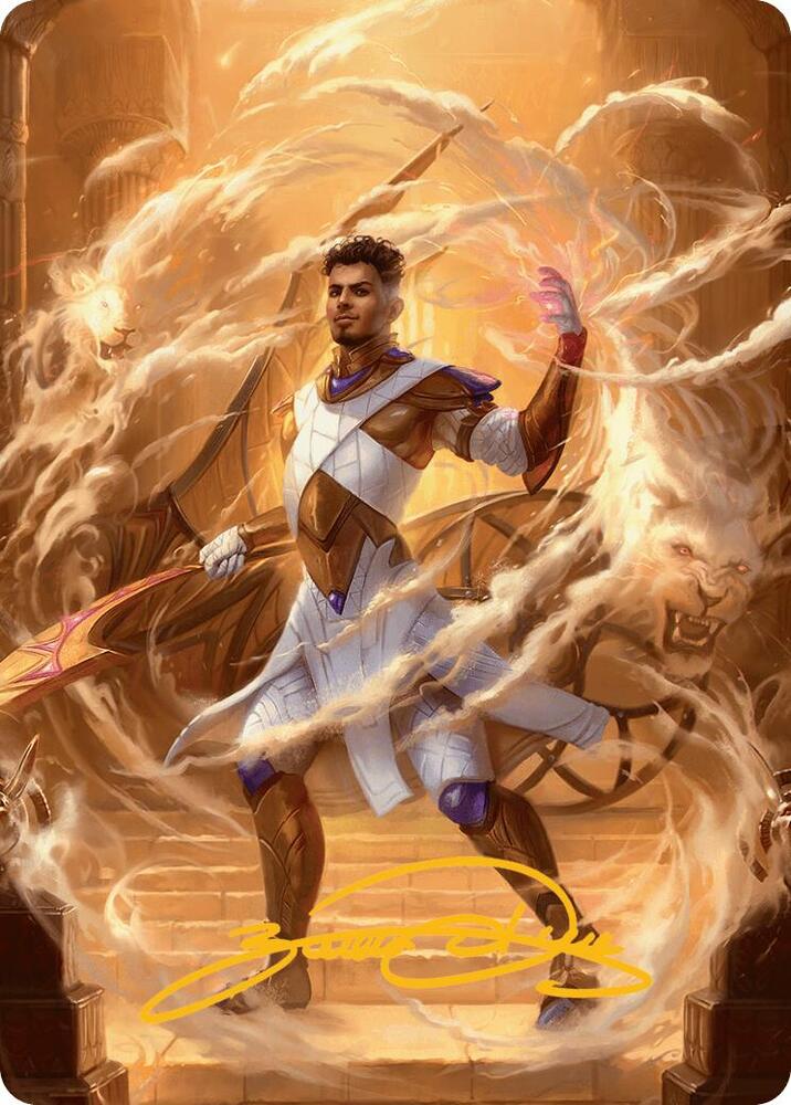 Basri, Tomorrow's Champion Art Card (Gold-Stamped Signature) (9) [Aetherdrift Art Series]