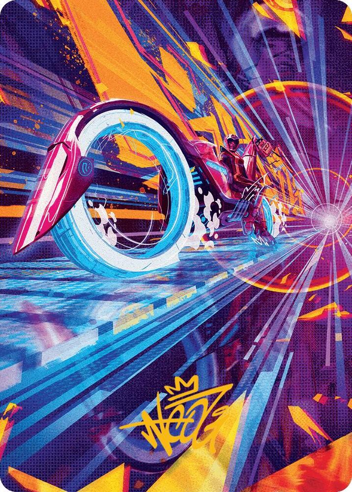 Spotcycle Scouter Art Card (Gold-Stamped Signature) (37) [Aetherdrift Art Series]