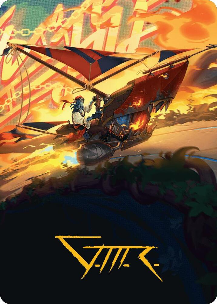 Boosted Sloop Art Card (Gold-Stamped Signature) (47) [Aetherdrift Art Series]