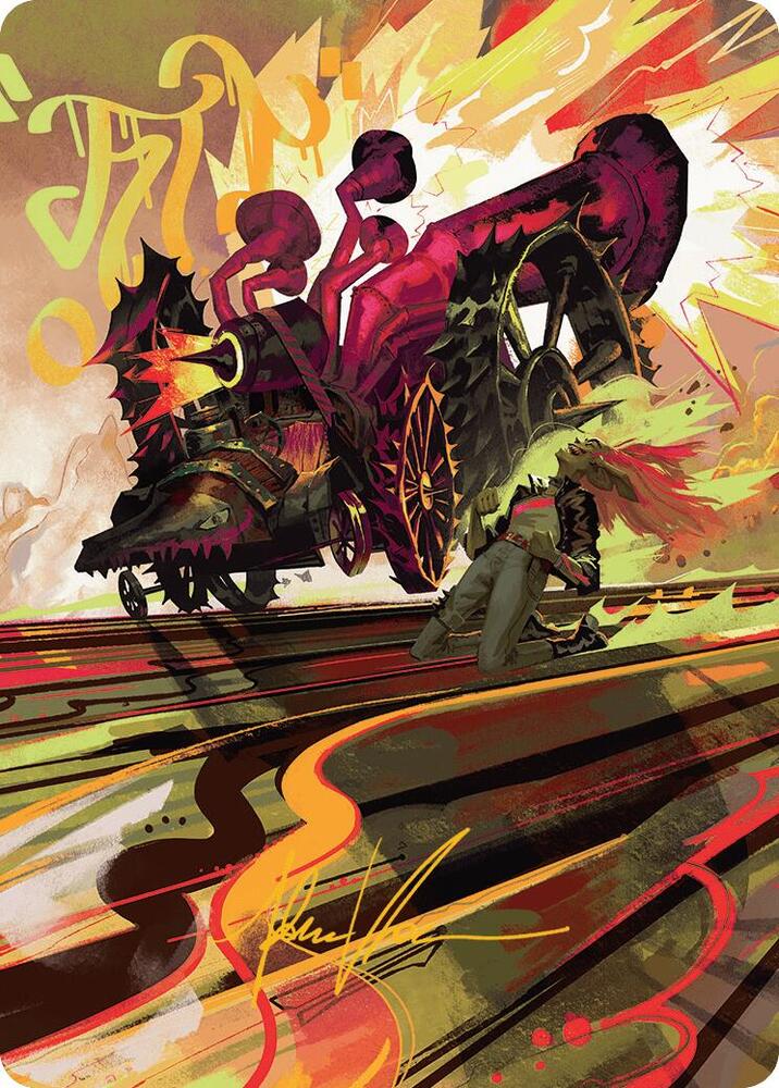 Rocketeer Boostbuggy Art Card (Gold-Stamped Signature) (49) [Aetherdrift Art Series]