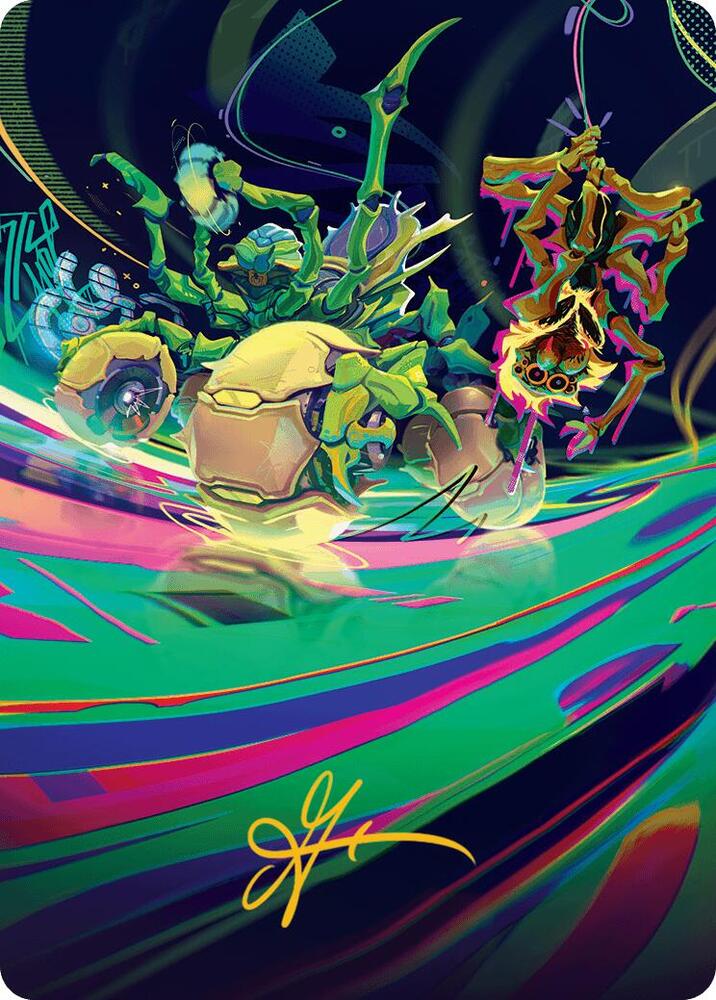 Thundering Broodwagon Art Card (Gold-Stamped Signature) (48) [Aetherdrift Art Series]