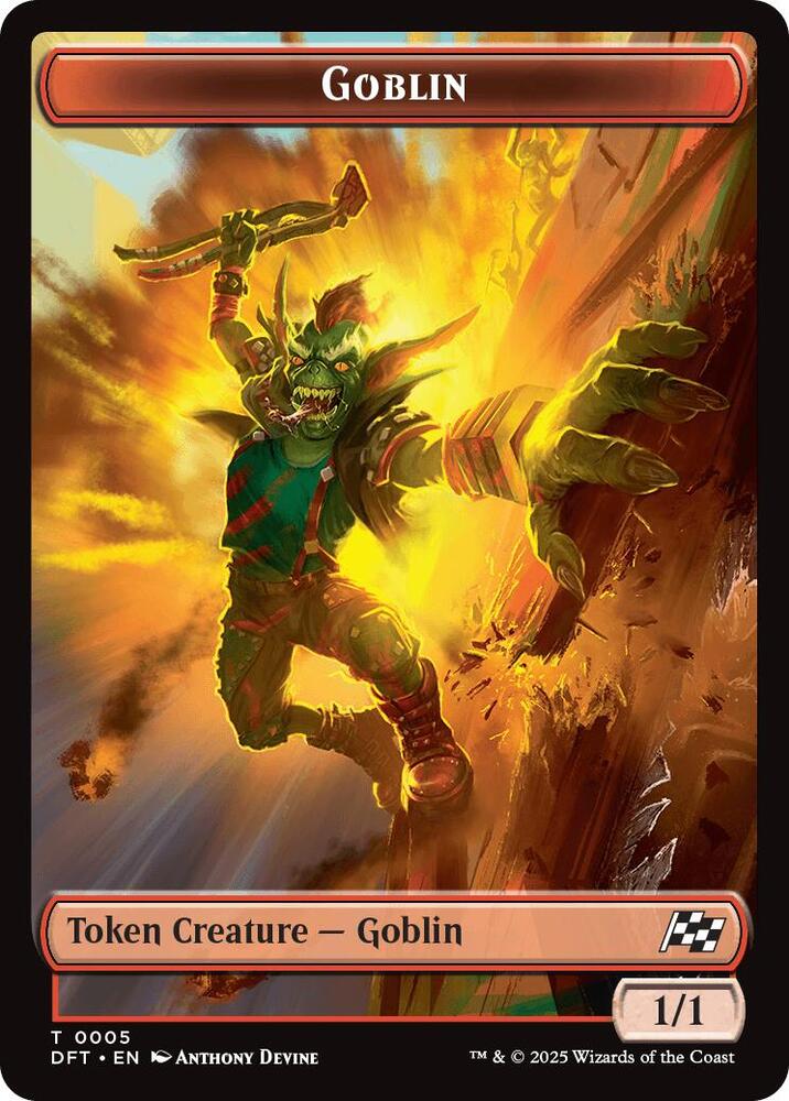 Goblin // Thopter (0010) Double-Sided Token (5 // 10) [Aetherdrift]