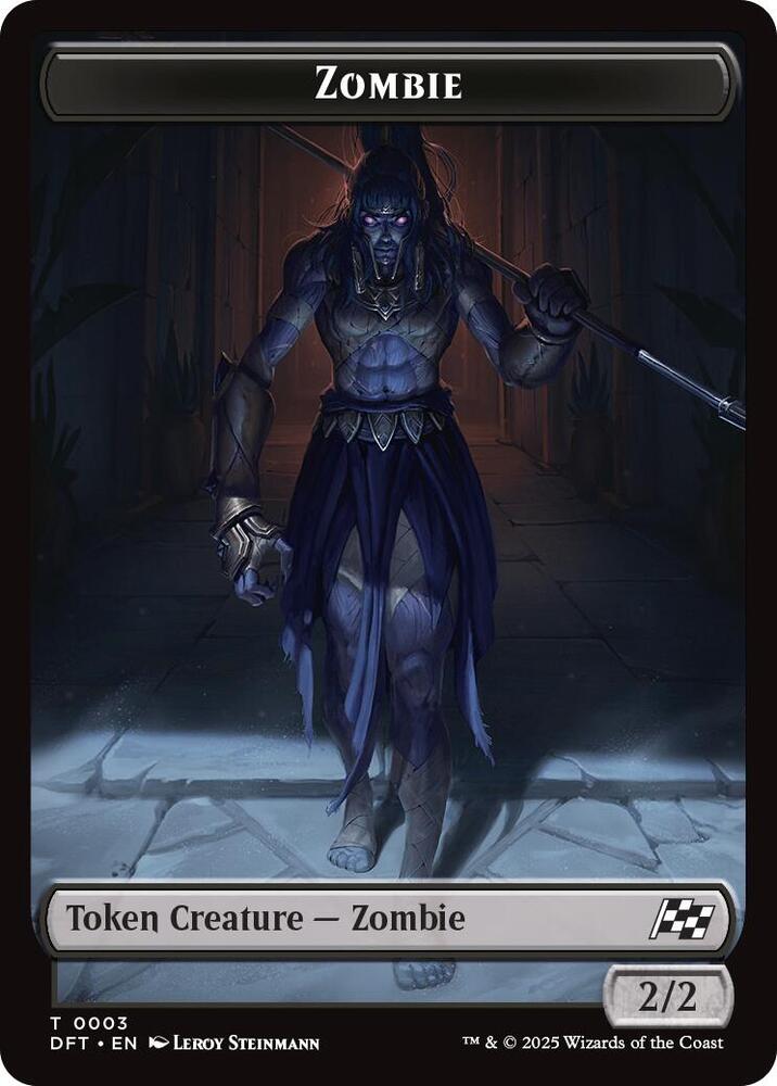 Zombie (0003) // Pilot Double-Sided Token (3 // 1) [Aetherdrift]