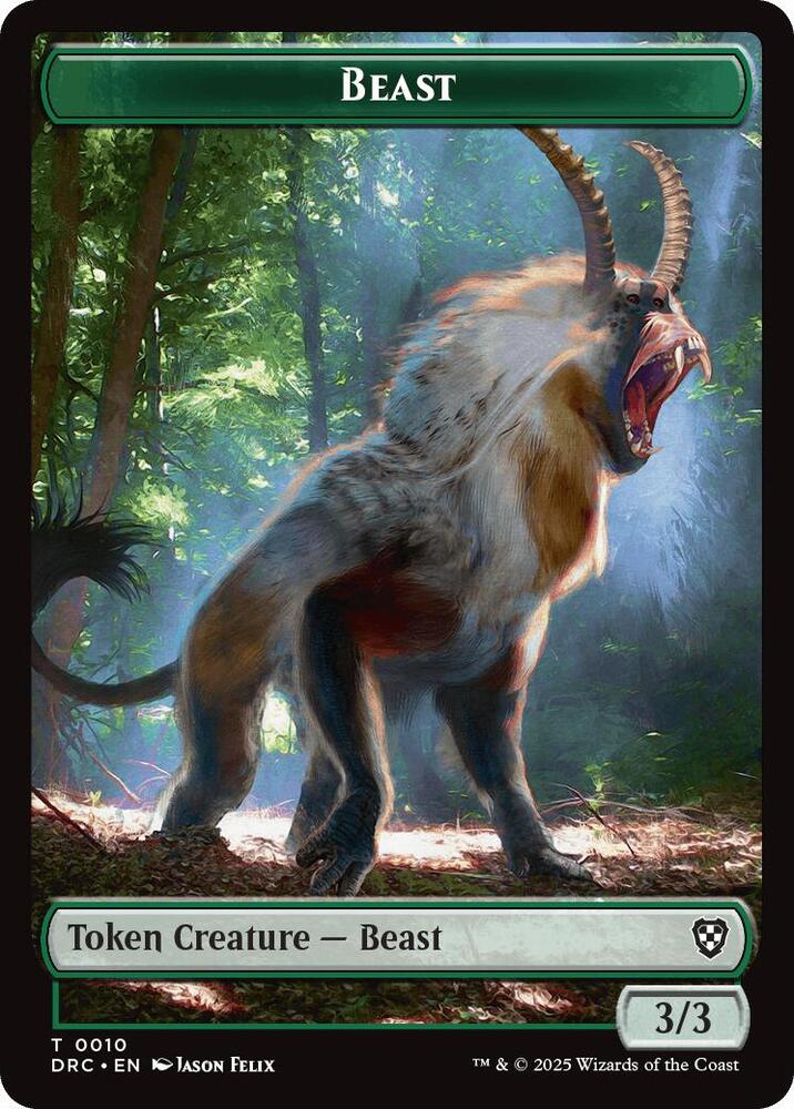 Beast (0010) // Servo Double-Sided Token (10 // 8) [Aetherdrift Commander]