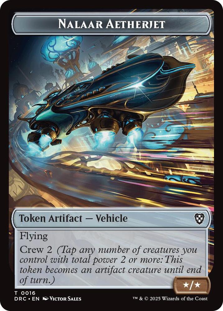 Nalaar Aetherjet // Treasure Double-Sided Token (16 // 11) [Aetherdrift Commander]
